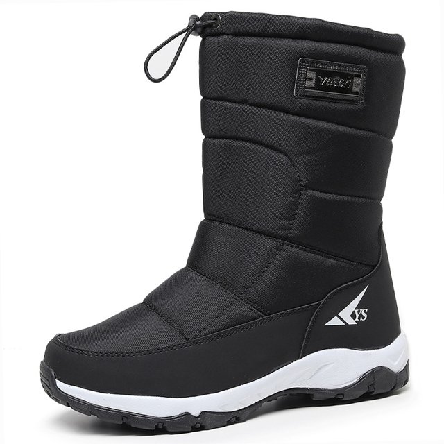 Botas de nieve impermeables para exteriores para hombre, zapatos de pesca de tubo corto, botas de esquí, zapatos de senderismo de terciopelo, zapatos de algodón