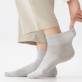 thumbnail image 6 of Lumtrix Men’s Mesh Ankle Socks Summer Fall Thin Quarter Socks Casual Dress Solid Color Socks Light Gray One Size, 6 of 8