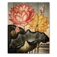 thumbnail image 3 of Designart 'Ancient Flowers II' Traditional Print on Natural Pine Wood, 3 of 5