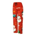 thumbnail image 6 of Antqov Womens Pajama Pants, Christmas Print Drawstring Slippery Straight Pants, Home Soft Comfortable Loungewear Pants, 6 of 6