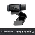 thumbnail image 3 of Logitech HD Pro C920 1920 x 1080 Pixels USB2.0 Webcam - Black, 3 of 5