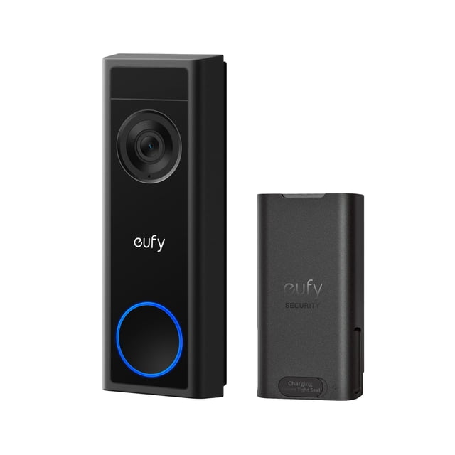 eufy Video Doorbell C31, batería extra recargable, 2K FHD, alimentación por batería o cableado, fácil de instalar, batería de liberación rápida, videollamada en vivo, 24 horas al día, 7 días a la sema
