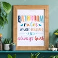 thumbnail image 4 of 12 Pcs Laundry Stencils Plastic Bathroom Rules Drawing Painting Sets Laundry Words Template Reusable Laundry Room Painting Stencils for Painting on Wood Floor Wall and Tile, 4 of 7