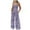 Lavender, variant on Azrian Women's Sleeveless Wide Leg Jumpsuit Onepieces Overall Dress Womens Fashion Elastic Waist Loose Printing Sleeveless Pockets Wide Leg Long Pant Jumpsuit