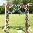 thumbnail image 3 of Nvzi Paquete de 8 guirnaldas de flores de 65 pies, decoraciones de flores artificiales de plástico para decoración de bodas, color rosa, 3 of 5