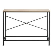 SamyoHome Console Table Entryway Sofa Coffee Tables TV Stand for Entryway Hallway Foyer,Wood and Metal Frame,Oak and Black