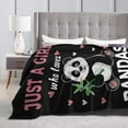 thumbnail image 3 of Panda Blanket Cute Panda Plush Throw Blanket Super Soft Cozy Warm Fleece Just A Girl Who Loves Panda Bedding Blanket Gifts for Kids Girls Boys Women 60"X80", 3 of 6