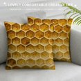 Yellow Honey Bee Throw Pillow Covers Set of Velvet