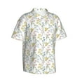 thumbnail image 3 of Xecao Floral print Hawaiian shirt - a stylish short-sleeve button-down for men, perfect for casual beach and tropical outings., 3 of 9