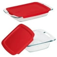 thumbnail image 1 of Pyrex® Easy Grab 4 Piece Value Pack; 9x13 oblong, 8x8 square, 1 of 2