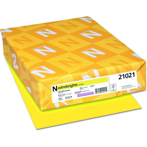 Wausau Paper Inkjet, Laser Printable Multipurpose Card, Lift-off Lemon