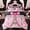 Flower 05, variant on Erosebridal Princess Bowknot Girl Twin Bedding Sets, Paris Eiffel Tower Bedding Comforter Set, Black Pink, 7pcs