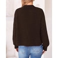 thumbnail image 4 of BTFBM Cardigan Sweaters for Women Fall Long Sleeve Button Down Soft Loose Chunky Knit Outwear Cropped Winter Coats, 4 of 10
