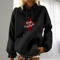 thumbnail image 2 of IROINNID Reduced Christmas Hoodie for Women Xmas Print Long Sleeve Pocket Hooded Sweatshirts Pullover Holiday Hoodie,Black, 2 of 5