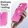 thumbnail image 2 of for iPhone 16 Plus Case, [Compatible with MagSafe][Anti-Yellowing][Military-Grade Protection] Shockproof Corner Enhanced Protection Magnetic Phone Case for iPhone 16 Plus,Rose, 2 of 6