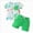 Green, variant on Gerichy Toddler Boys Clothes Baby Boy Outfit Sets Baby Toddler Boy Dinosaur Print Outfits, 0 6 12 18 24 Months 2T 3T Round Neck Short Sleeve T shirt Tops Elastic Waist Shorts Kids Clothing Set
