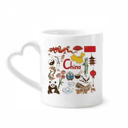 

China Panda Landscap National Flag Mug Coffee Cerac Drinkware Glass Heart Cup