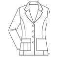 thumbnail image 5 of Panda Uniform Made To Order 29-Inches Women's Missy Fit Multi Pocket 4 Button Full Sleeves Short Medical Lab Coat, 5 of 5