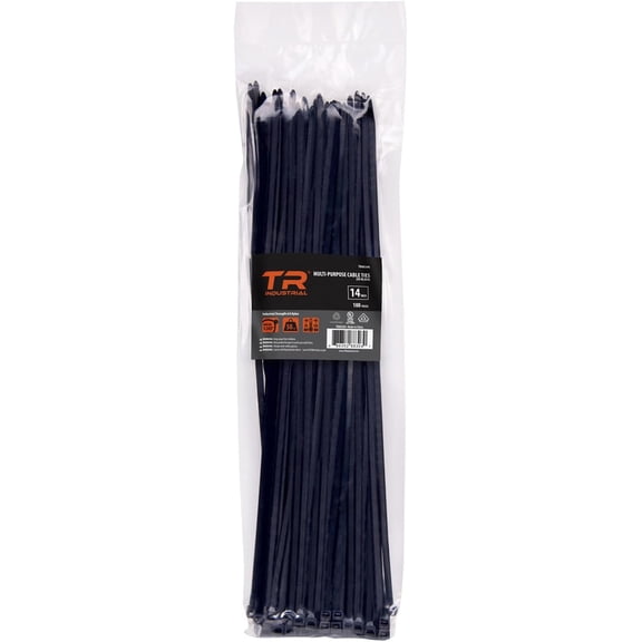BDKWID-Multi-Purpose UV Resistant Black Cable Ties, 14 inches, 100 Pack