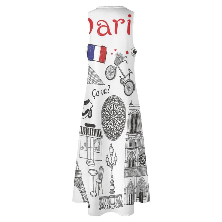 Paris France Travel Theme Design Long Dress women's evening dresses luxury  woman party dress ladies dresses for women - Walmart.com