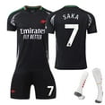 thumbnail image 1 of 2425 Arsenal Away Jersey No. 7 Saka Football Uniform Suit Adult Children Copy Player Name Jersey, 1 of 2