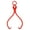 Red Steel, variant on Skidding Tongs 16 Inch - Log Skidding Tong with O Ring - Heavy Duty Log Grabber for ATV Tractor - Firewood Tools