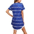 thumbnail image 1 of MAWCLOS Robe T-shirt pour Femmes T-shirt Courte Mini Robes Évasées Robe d'Été Simple Tunique de Vacances Tenue d'Intérieur Bleu m, 1 of 8