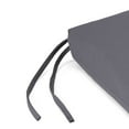 thumbnail image 5 of Jordan Manufacturing Sunbrella 17" x 19" Canvas Charcoal Solid Rectangular Outdoor Chair Pad Seat Cushion with Ties (2 Pack), 5 of 11