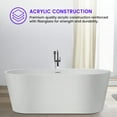 thumbnail image 4 of Vanity Art 68" x 32" Acrylic Freestanding Bathtub Contemporary Soaking Tub with Overflow and Pop-Up Drain, VA6815-L, 4 of 7