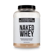 NAKED Whey Chocolate Peanut Butter Grass Fed Whey Protein Powder, No GMO, No Soy, and Gluten Free, Aid Growth and Recovery - 52 Servings