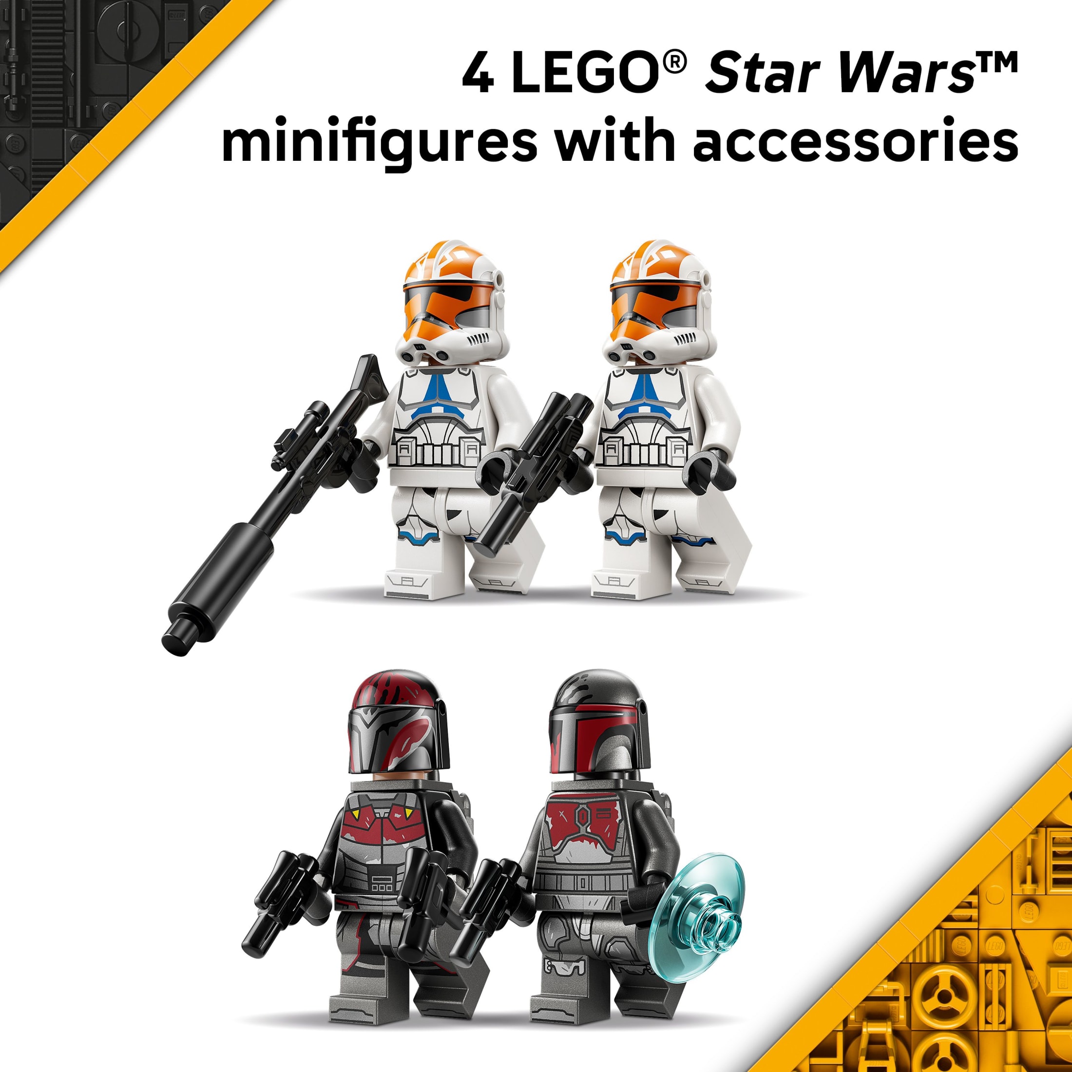 LEGO Star Wars Asedio de Mandalore Paquete de Batalla Juguete de Construcción para Niños y Niñas - Set de juego de simulación de The Mandalorian con 4 minifiguras de personajes para niños y fans, de 6+ años - Idea de regalo para cumpleaños - 75449 6