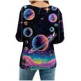 thumbnail image 5 of Lumosvexa Women Graphic Short Shirt Sleeved Tops Womens Casual T-Shirt Button Relaxed T Shirt Purple Size 2XL, 5 of 7