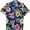 Blue, variant on Men's Hawaiian Shirt Short Sleeve Button Down Casual Beach Aloha Shirts
