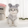 thumbnail image 4 of Sudadera con capucha para perros con orejas de conejo, suéter de invierno de felpa para mascotas con anilla en D, abrigo cálido para perros pequeños y gatos, ropa de invierno para cachorros chihuahua, 4 of 4
