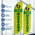 thumbnail image 5 of Foot Massage Feather Flag(11.5Feetx2.5Feet) By Dreamcontroller For Business Outside With Optional Add-On Pole(15Feet) and Groundspike | Custom Swooper Flag | Made In Usa, 5 of 7