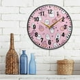 thumbnail image 3 of Yayeee Wall Clock Battery Operated 9.5" Silent Non-Ticking for Living Room, Pink Halloween, 3 of 8