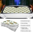 thumbnail image 3 of Kdxio Sloth Sitting Tropical Leaves Print Front Windshield Sun Shade,Folding Auto Sunshade for Car Truck SUV-Medium, 3 of 5