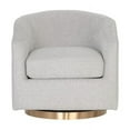 thumbnail image 3 of Sunpan Hazel 19" Modern Fabric Swivel Lounge Chair in Belfast Heather Gray, 3 of 9