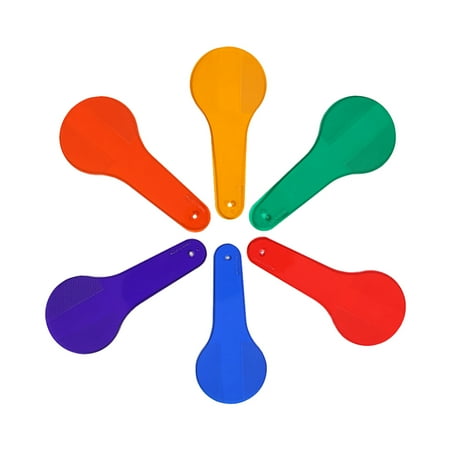 

Rosarivae 1 Set of 6PCS Kids Color Learning Toy Transparent Color Plate Plastic Colour Plate Bright Color Slice Early Educational Toy for Kids Playing