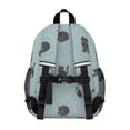 thumbnail image 3 of Black Cat and Yarn Ball Blue Pattern Backpack for School, Cute School Bag with Adjustable Shoulder Straps and Padded Back, 15"x11.42"x5.5", 3 of 5