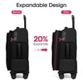 thumbnail image 2 of New York Xpress 3-Piece Softside Expandable Spinner Luggage Set with TSA Lock, 22" Carry-On, 28" and 32" Checked, Black - WD8817, 2 of 9