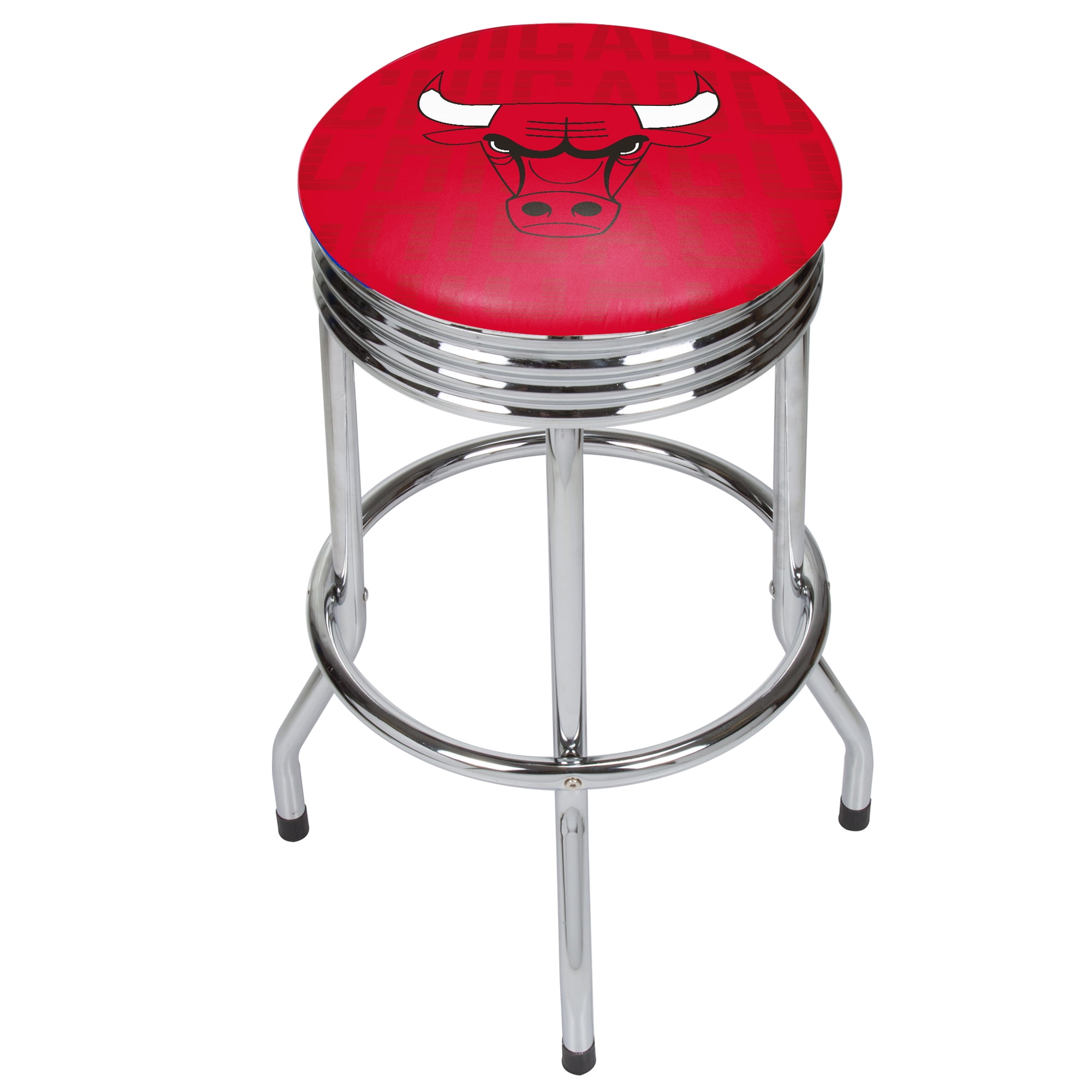 Nba Chrome Ribbed Bar Stool City Chicago Bulls Walmartcom Walmartcom