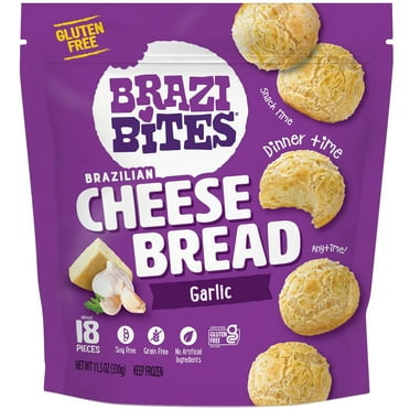 Brazi Bites Gluten-Free Garlic Brazilian Cheese Bread, Frozen, Regular, 11.5 oz (330g)