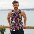 thumbnail image 6 of Fuzoiu Halloween Skeleton Print Men's Workout Tank Tops,Sleeveless Gym Shirt Quick Dry,Fitness Bodybuilding T-Shirt,Muscle Athletic Workout Tee-Small, 6 of 7