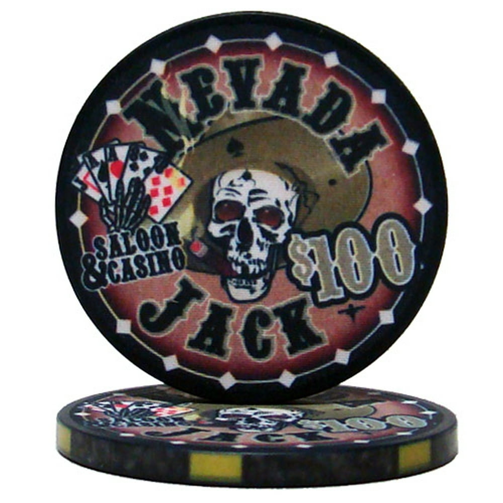 100 Nevada Jack 10 Gram Ceramic Poker Chip