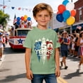thumbnail image 4 of Boys T-Shirt Crew Neck Casual 250th Independence Day Printed For All Season Teen Toddler 2-13Y Fashion Daily School Wear, 4 of 4