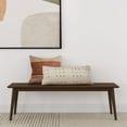 thumbnail image 2 of Plank+Beam 59" Mid Century Modern Solid Wood Dining Bench, Entryway Bench, Dining Room Bench, Walnut, 2 of 6
