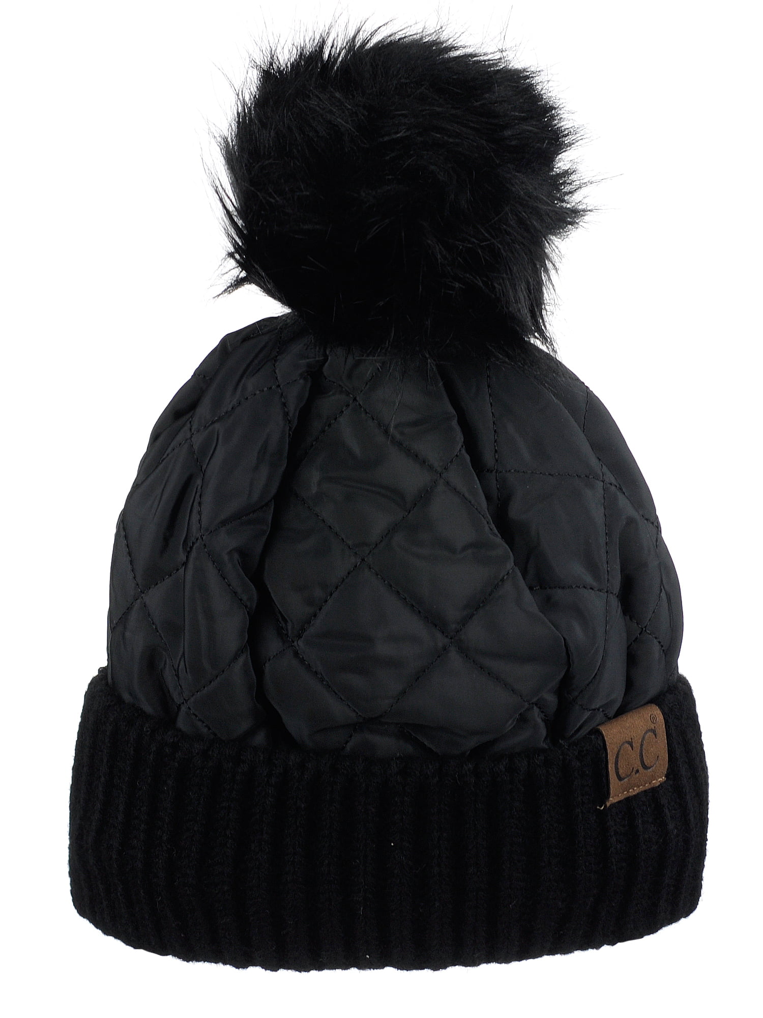 Adult Black Quilted Chunky Fleece