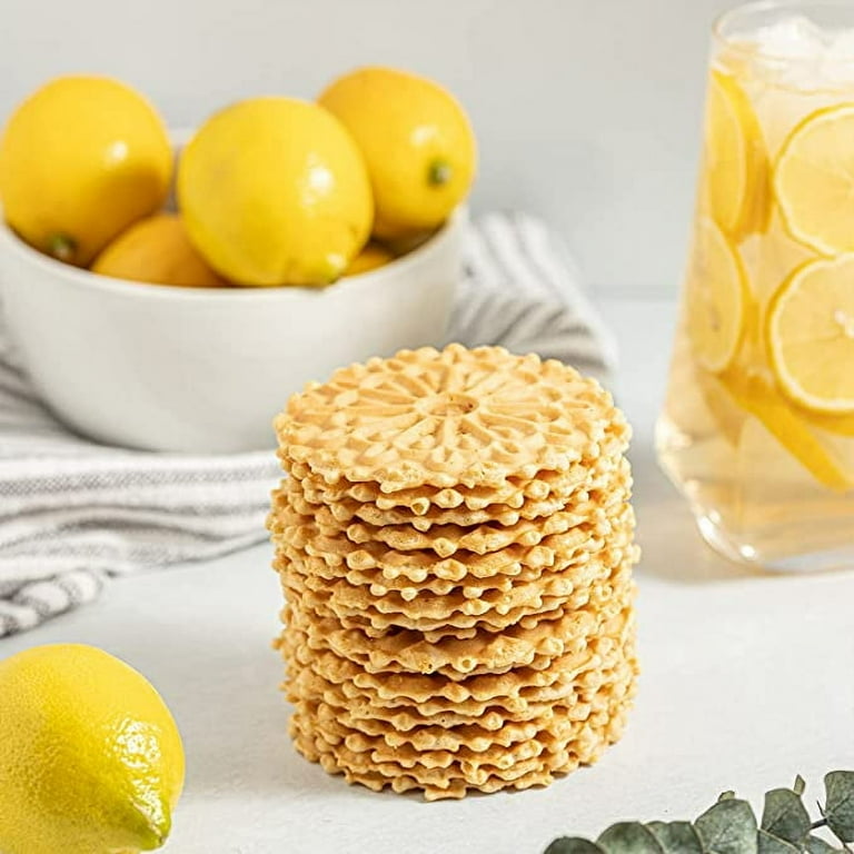 Reko Pizzelle Lemon Authentic Italian-Styled Waffle Cookie 7 oz