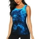 thumbnail image 1 of Fotbe Wolf Blusas Sin Mangas para Mujer – Estilo Casual, Corte Suelto, Slim-Fit, Cuello Redondo Deportivo, Tops de Verano para Gimnasio y Yoga-Medium, 1 of 7
